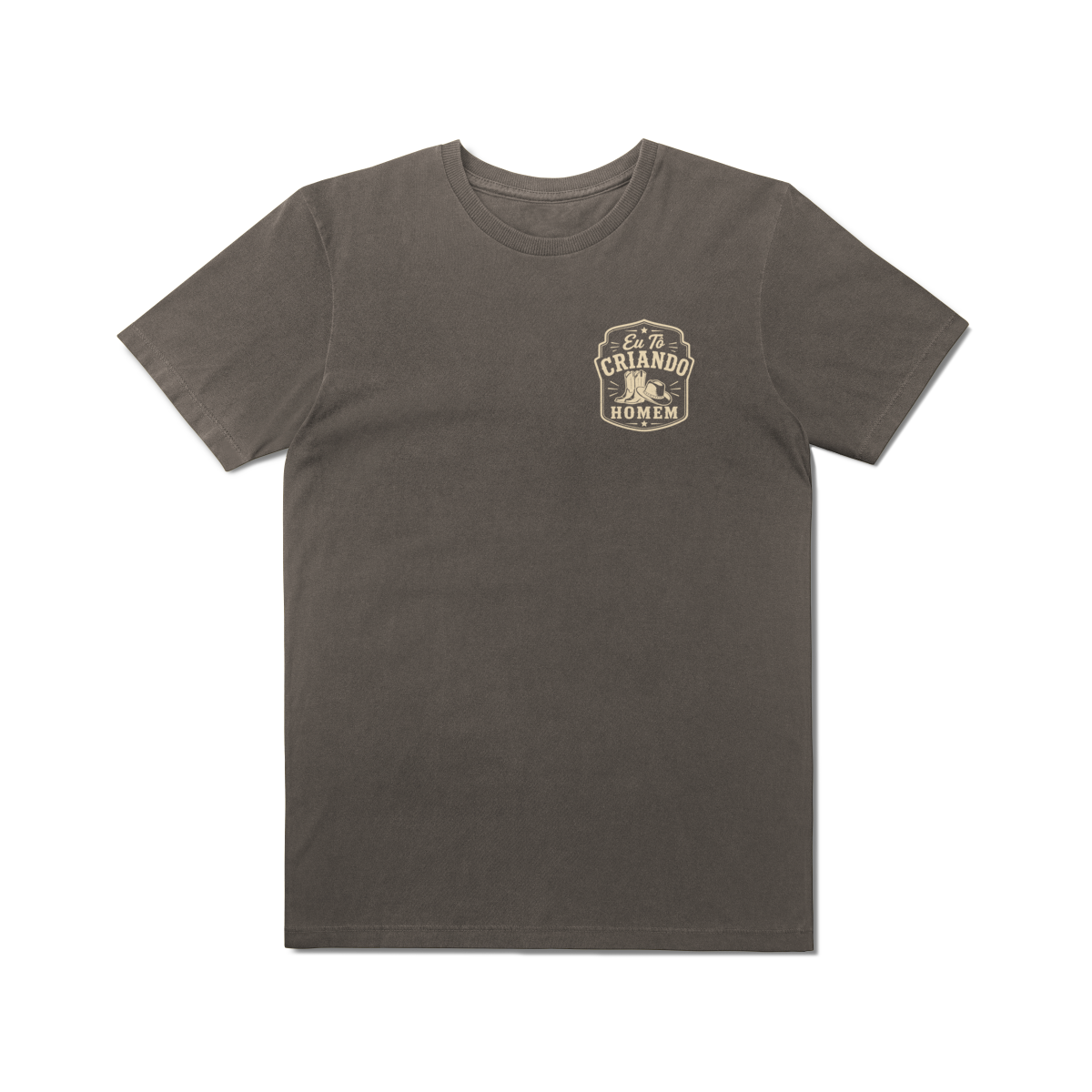Camisa Estonada “Eu Tô Criando É Homem” - Chapeu & Bota