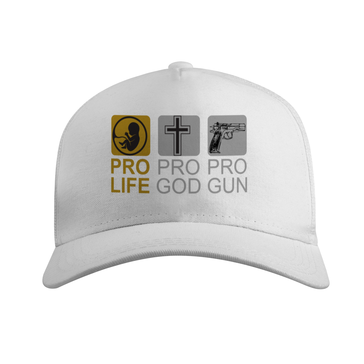 Nome do produto: Boné Pró-Life, God and Gun