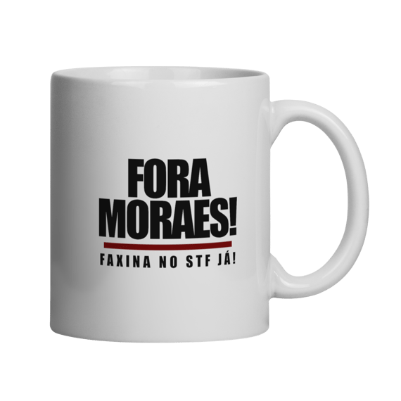 Caneca #Fora Moraes