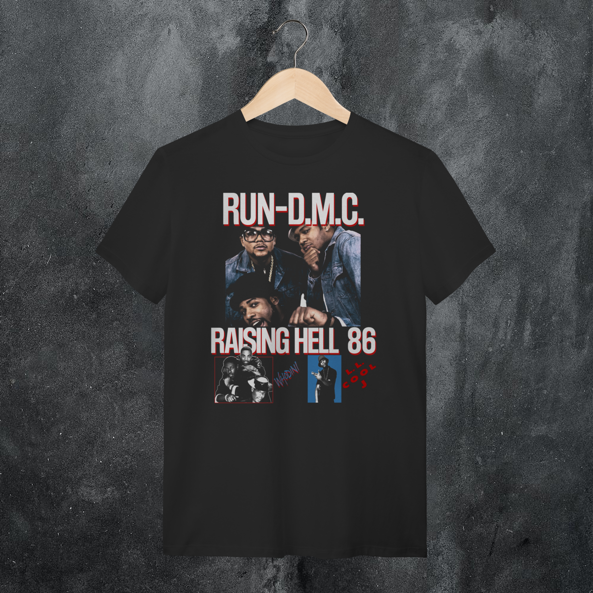 T-Shirt Quality RUN DMC RAISING HELL 86 (SLASH) em GLAMMER STORE