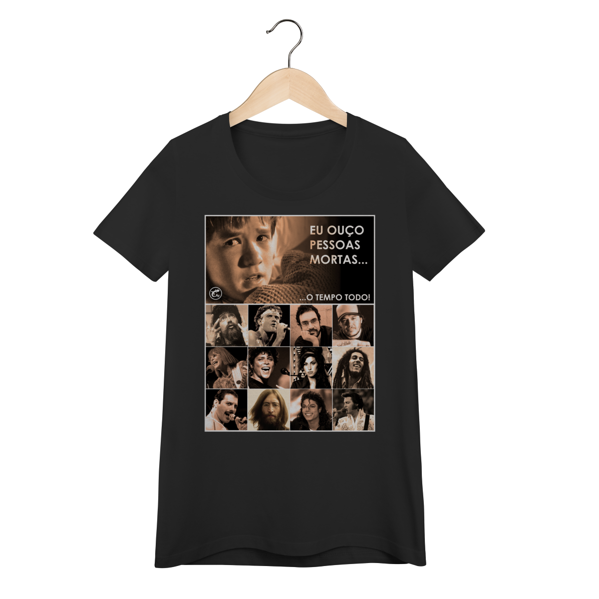 Nome do produto: Camiseta Baby Long Eu ouço pessoas mortas...O tempo todo! Versão 26