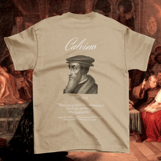 Nome do produtoCamiseta Calvino - Coleção Reformadores