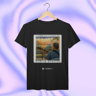 Nome do produtoCamiseta “O Homem que Eu Queria Ser” — Coleção Stênio Marcius