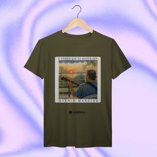 Nome do produtoCamiseta “O Homem que Eu Queria Ser” — Coleção Stênio Marcius