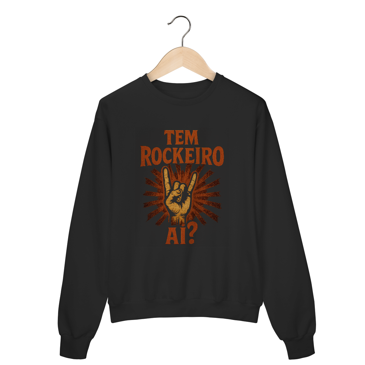 Nome do produto: MOLETOM FECHADO - TEM ROCKEIRO AÍ