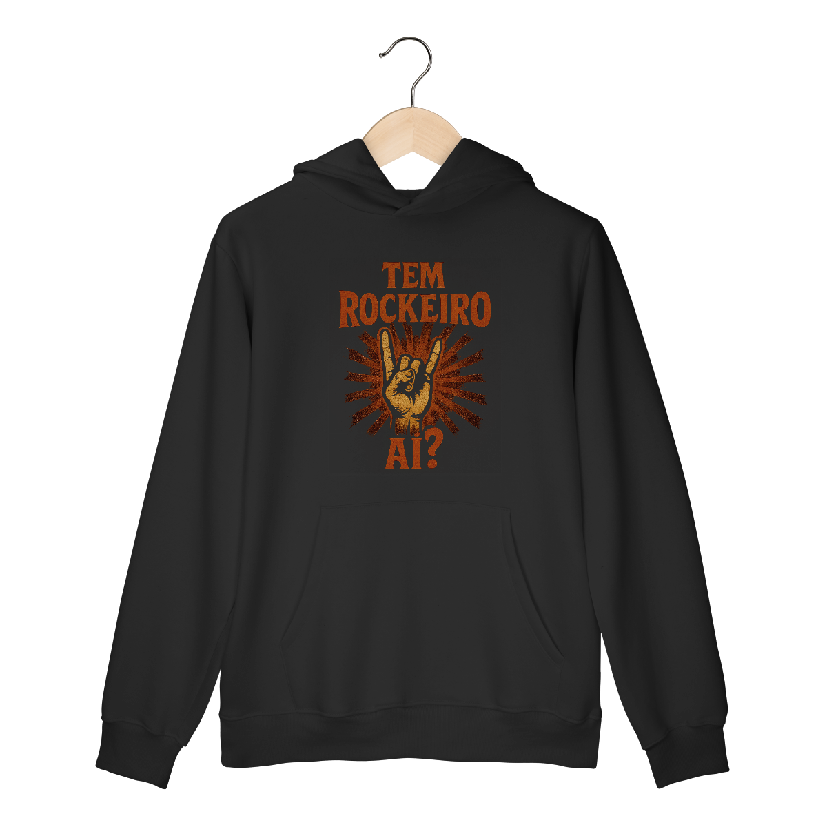 MOLETOM CANGURU - TEM ROCKEIRO AÍ