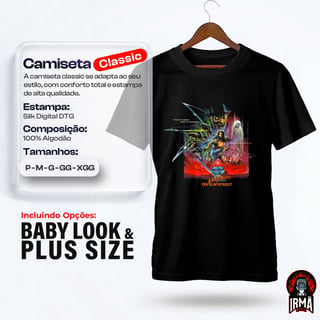 Nome do produto Camiseta A Hora do Pesadelo Estampa Quando o Sono Mata Filme Terror