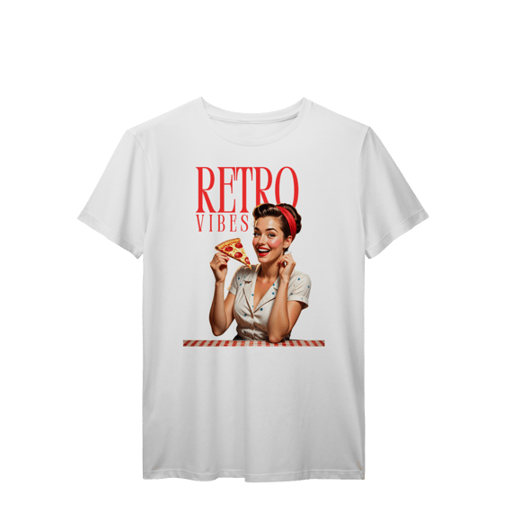 T-Shirt Prime - Retro pizza