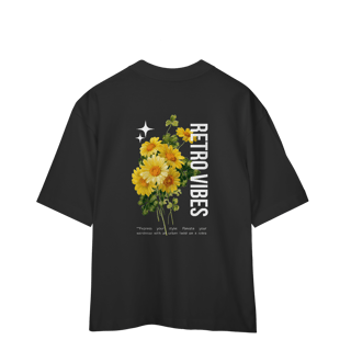 Nome do produto Camiseta Oversized - Girassois retro