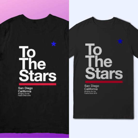Kit 2 camisetas, 1 camiseta Pais + 1 camiseta Filhos 10 a 14 Anos To The Stars PROMOÇÃO