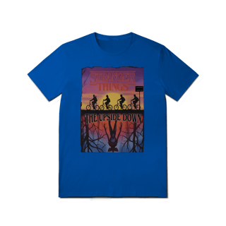 Nome do produto Camiseta Stranger Things Edição Limitada Logo No Pôr Do Sol