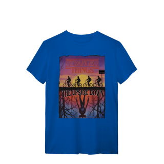 Nome do produto Camiseta Stranger Things Edição Limitada Logo No Pôr Do Sol