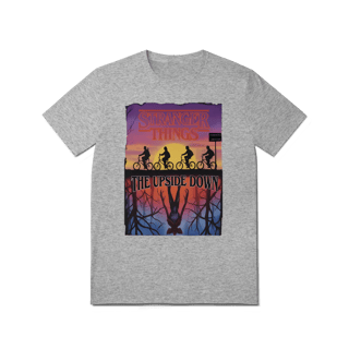 Nome do produto Camiseta Stranger Things Edição Limitada Logo No Pôr Do Sol