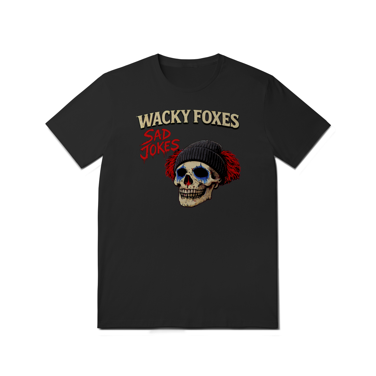 Nome do produto: Camiseta oficial Wacky Foxes – Sad Jokes