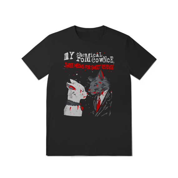 Camiseta My Chemical Romance(Romeownce) Theree Meows for Sweet Revenge