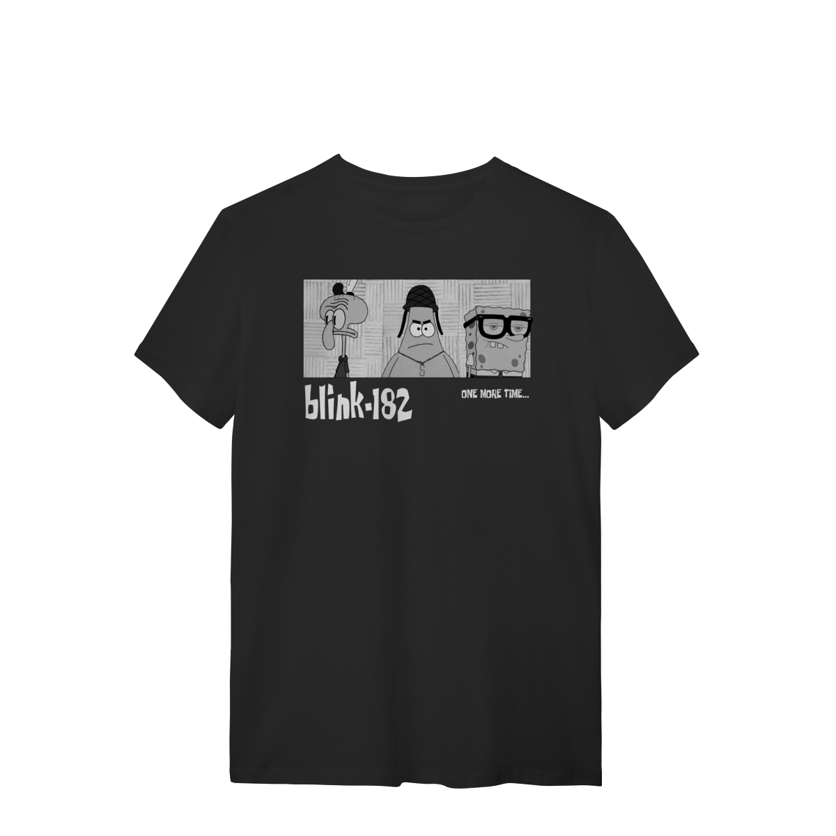 Nome do produto: Camiseta blink 182 Paródia Bob Esponja 