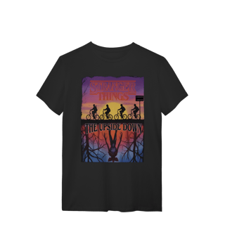 Nome do produto Camiseta Stranger Things Edição Limitada Logo No Pôr Do Sol