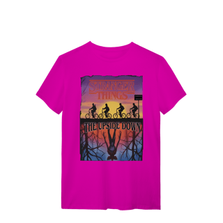 Nome do produto Camiseta Stranger Things Edição Limitada Logo No Pôr Do Sol
