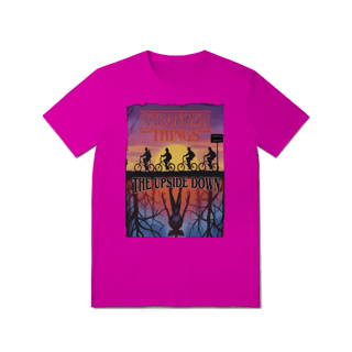 Nome do produto Camiseta Stranger Things Edição Limitada Logo No Pôr Do Sol