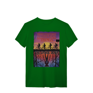 Nome do produto Camiseta Stranger Things Edição Limitada Logo No Pôr Do Sol