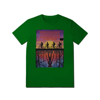 Nome do produto Camiseta Stranger Things Edição Limitada Logo No Pôr Do Sol