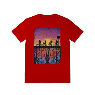Nome do produto Camiseta Stranger Things Edição Limitada Logo No Pôr Do Sol