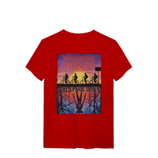Nome do produto Camiseta Stranger Things Edição Limitada Logo No Pôr Do Sol
