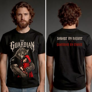 Nome do produto Camiseta Quality (frente e costas) - The Guardian (Savage by Nature. Guardian by Choice)