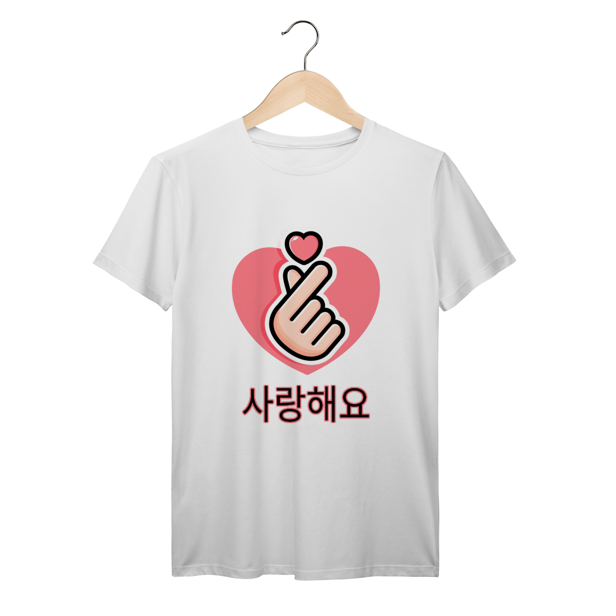 Nome do produto: Camiseta — Saranghae Line-Art