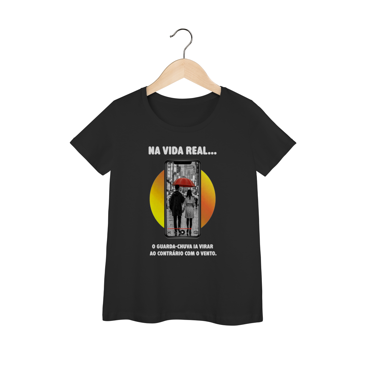 Nome do produto: Camiseta - O Efeito Guarda-Chuva