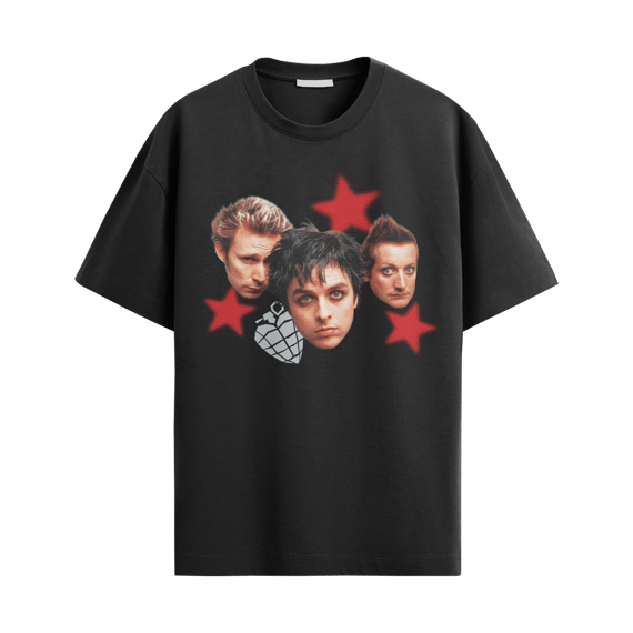 Billie, Mike e Tré (frente) (vermelho) — Green Day