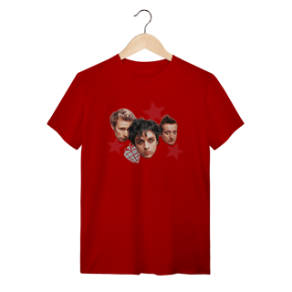 Nome do produto Billie, Mike e Tré (frente) (vermelho) — Green Day