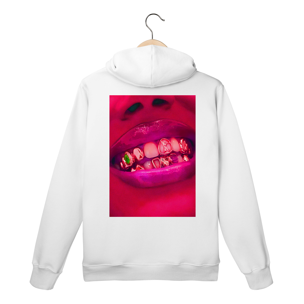 Nome do produto: Moletom Prime Canguru - Gold Lips