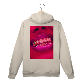 Nome do produto Moletom Prime Canguru - Gold Lips