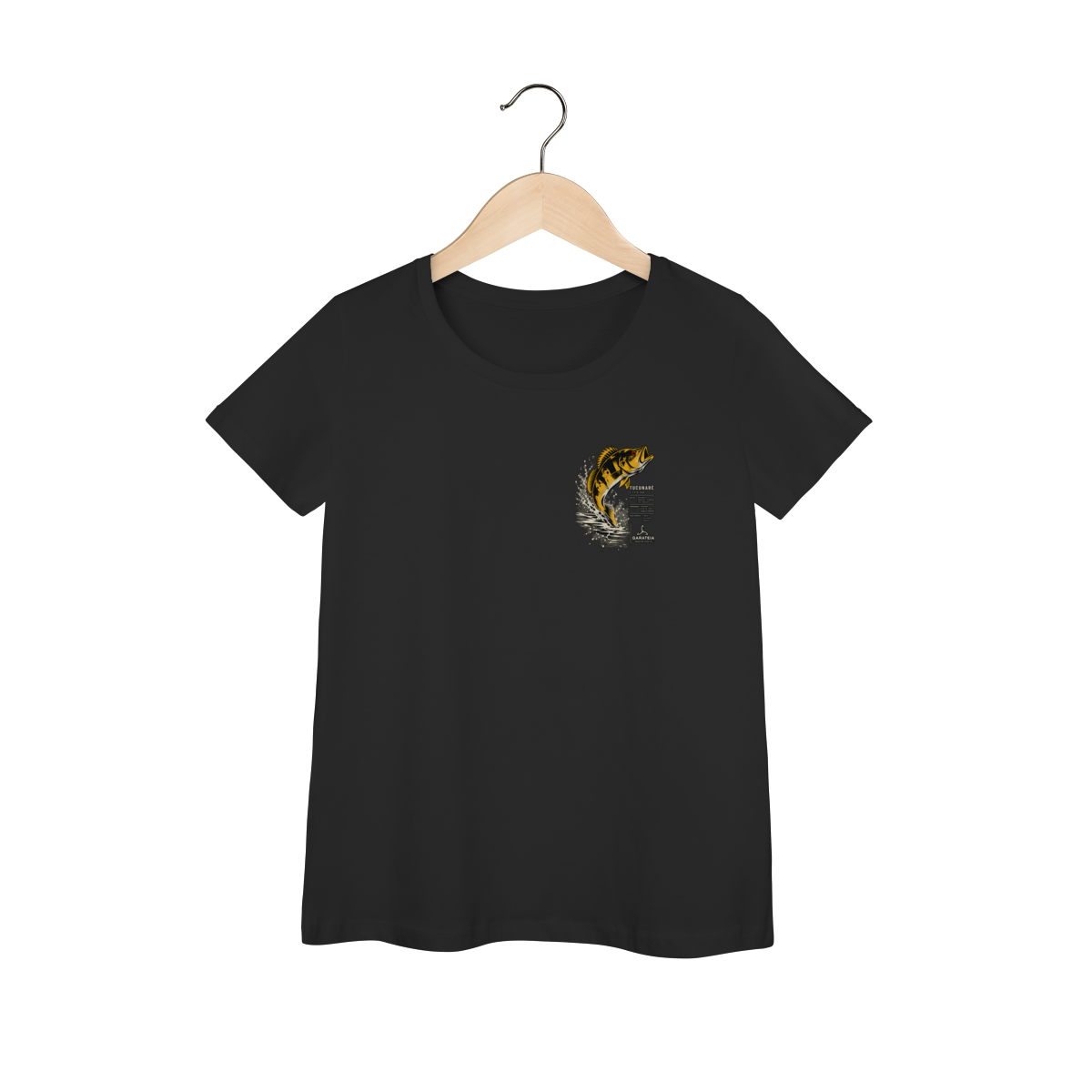 Nome do produto: Tucunaré em Explosão - T-shirt feminina Garateia