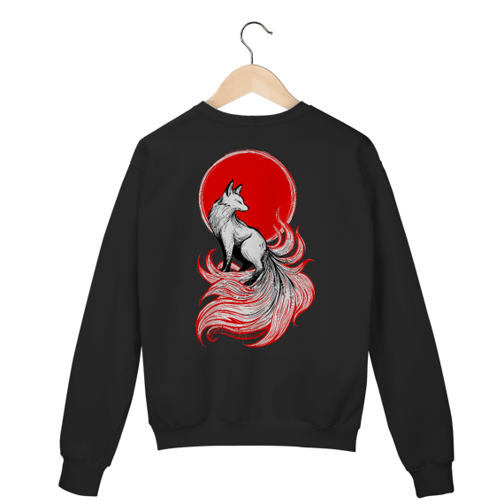 Moletom Kitsune – A Guardiã das Sombras e Chamas
