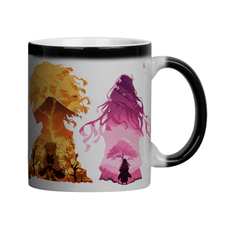 Nome do produto Caneca Mágica Demon Slayer - Silhuetas Épicas
