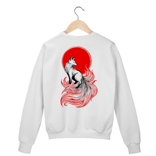 Nome do produto Moletom Kitsune – A Guardiã das Sombras e Chamas