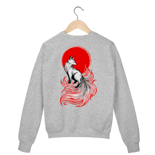 Nome do produto Moletom Kitsune – A Guardiã das Sombras e Chamas