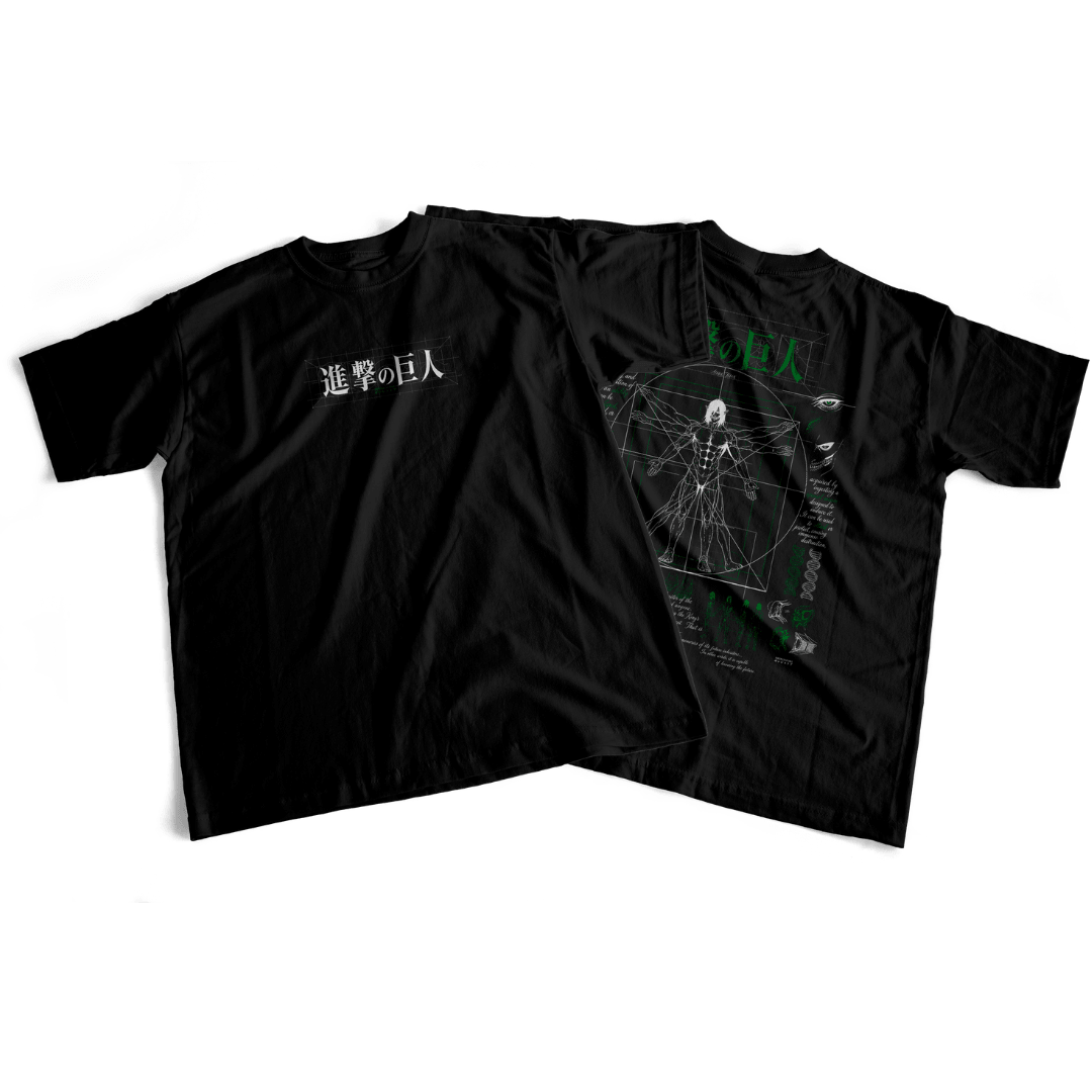 Camiseta frente e verso Anatomy Titan - cor escura