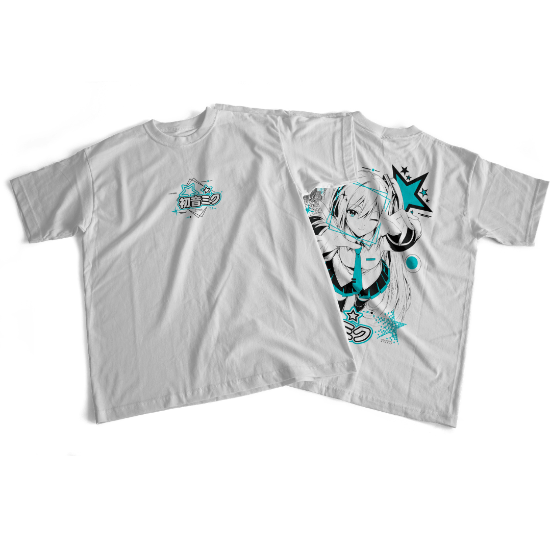 Camiseta frente e verso Hatsune Diva 01