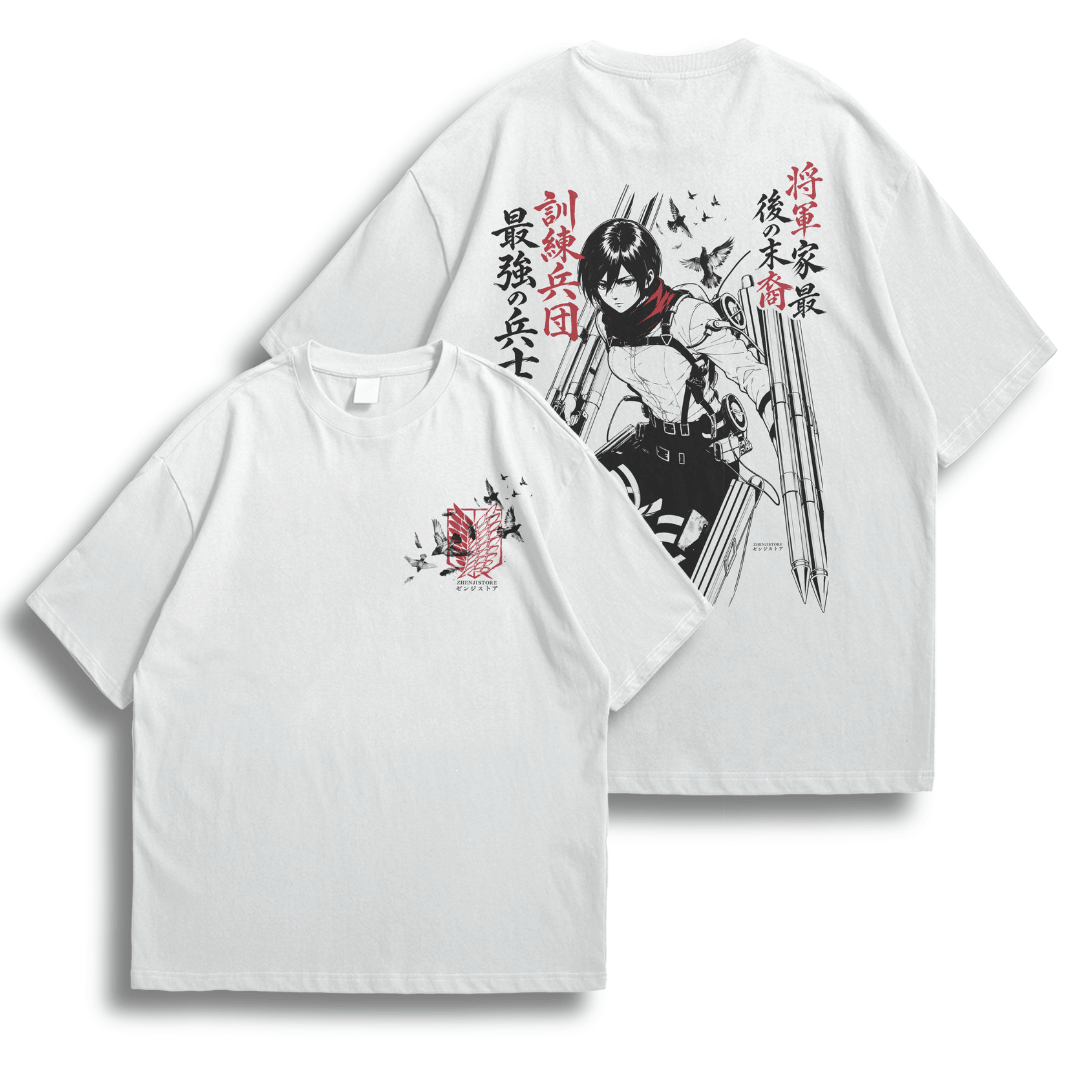 Oversize frente e verso Freedom Mikasa