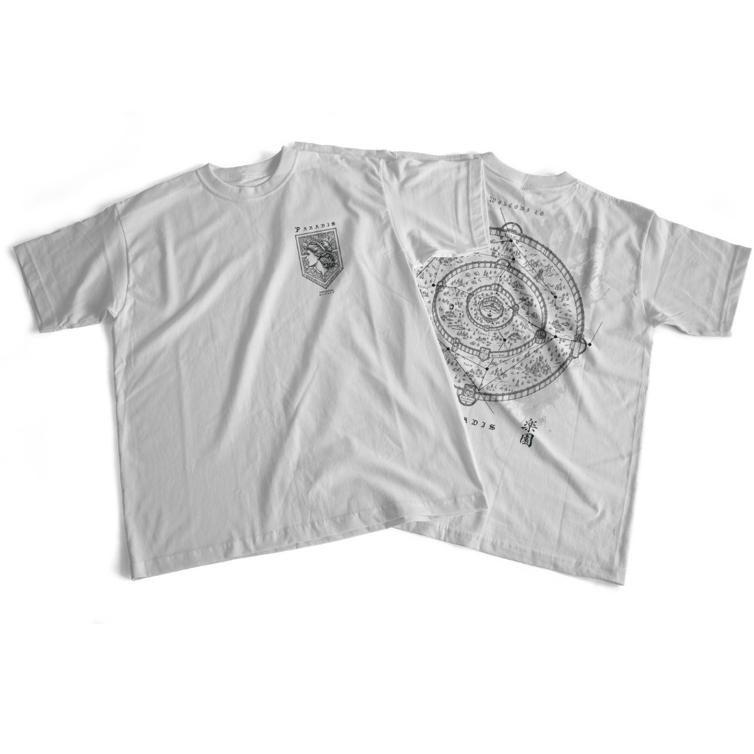 Camiseta frente e verso Paradis World Map