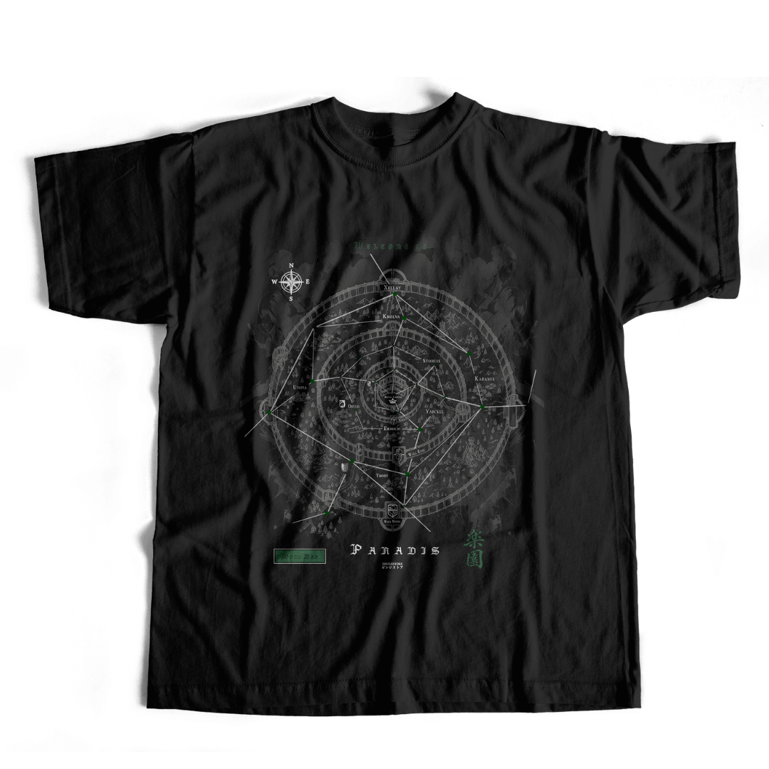 Camiseta Paradis World Map - cores escuras