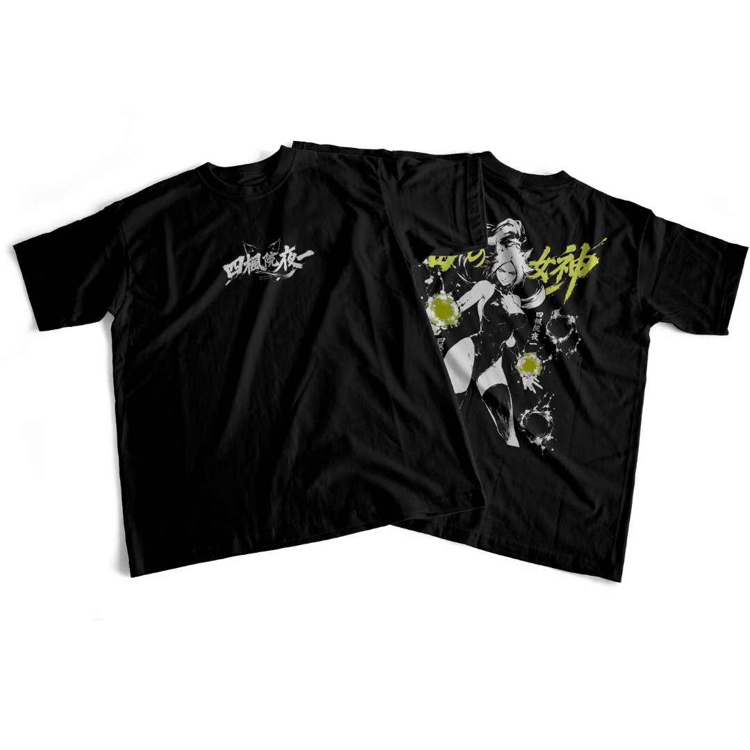 Camiseta frente e verso God Thunder Yoruichi - cor escura 