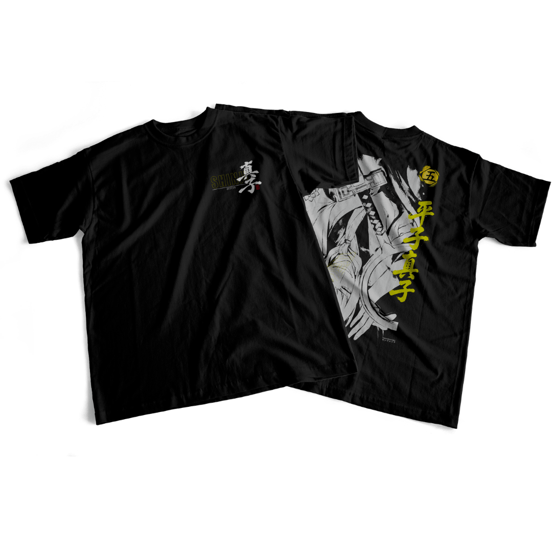Camiseta frente e verso Invertion Shinji - cor escura