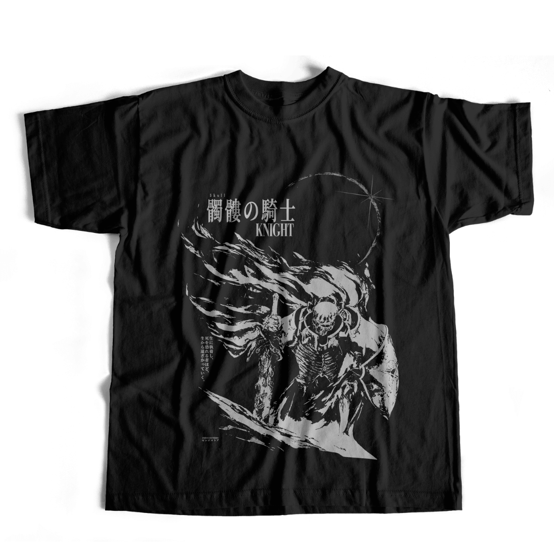 Camiseta Skull Knight Aesthetic - cores escuras