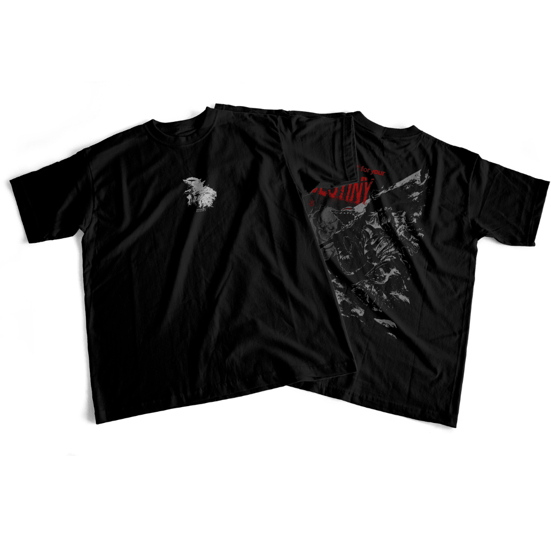Camiseta frente e verso Berserker - cores escuras