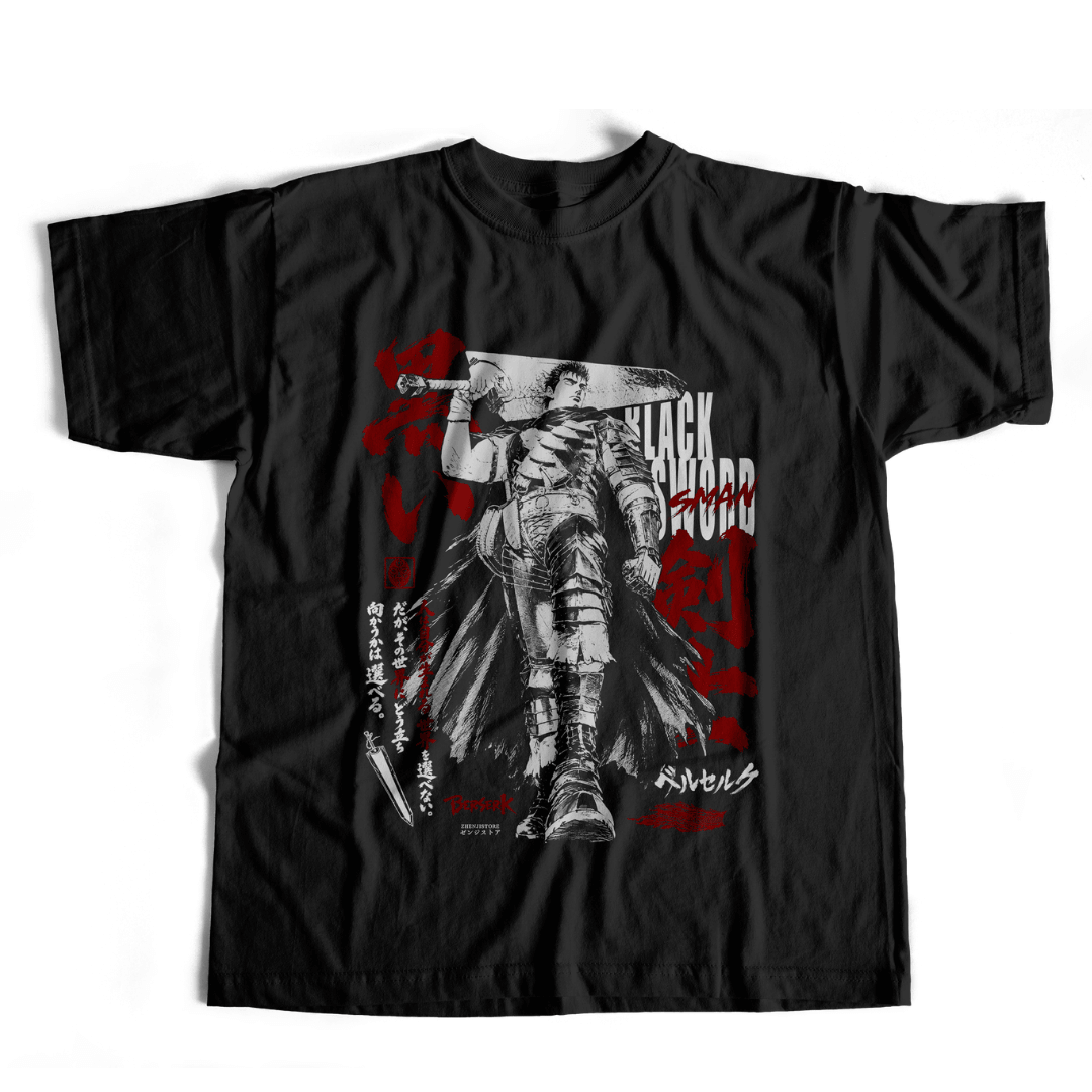 Camiseta Espadachim Negro - cores escuras 