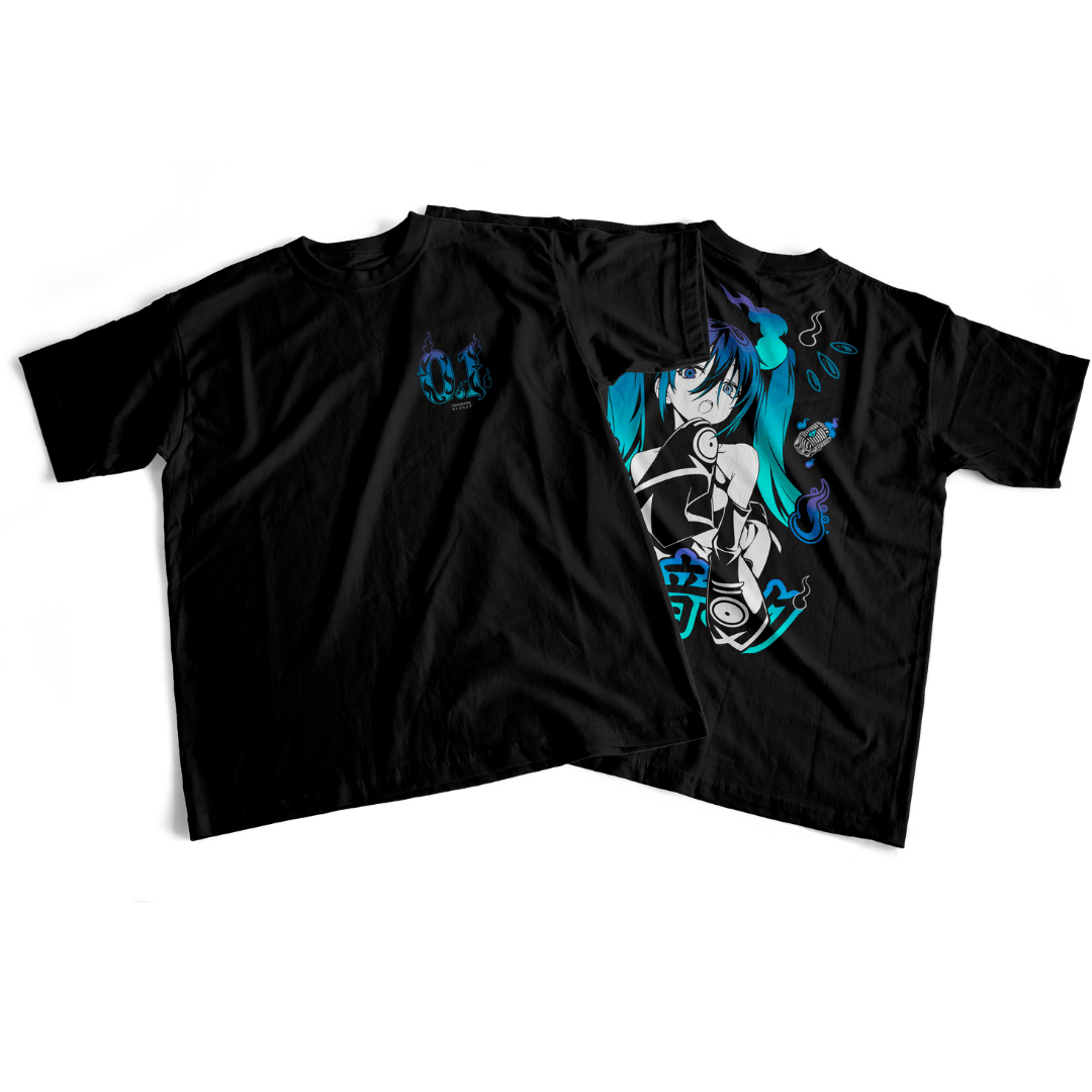 Camiseta frente e verso Hatsune Ghost - cores escuras
